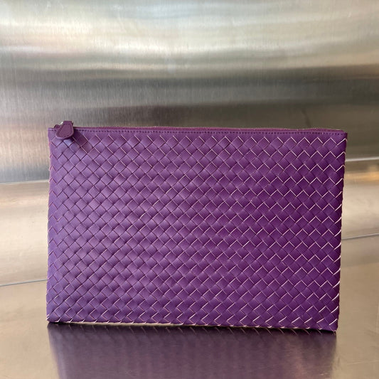 Luxury Bottega Veneta INTRECCIATO 30 IN PURPLE VIOLET LAMBSKIN