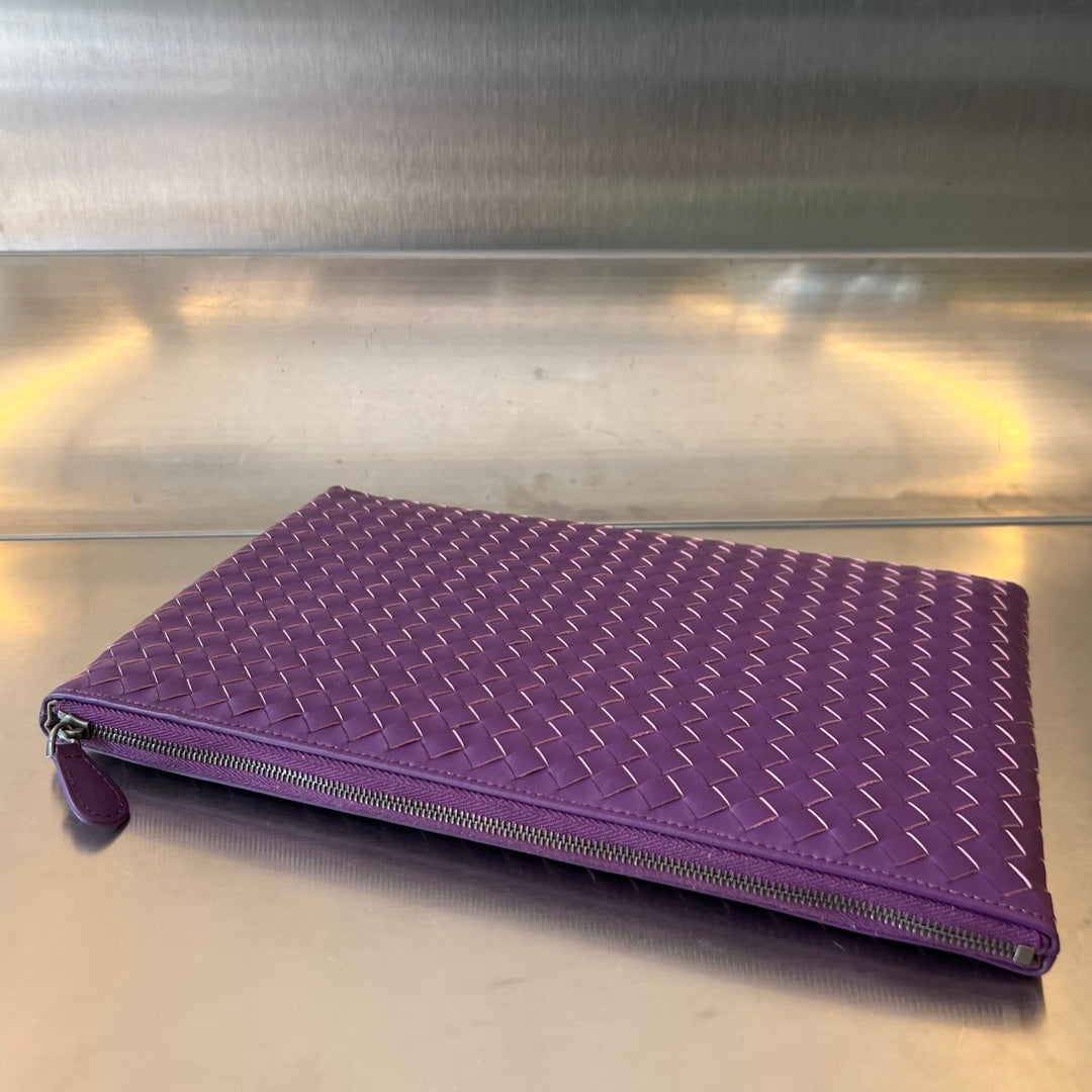 Luxury Bottega Veneta INTRECCIATO 30 IN PURPLE VIOLET LAMBSKIN