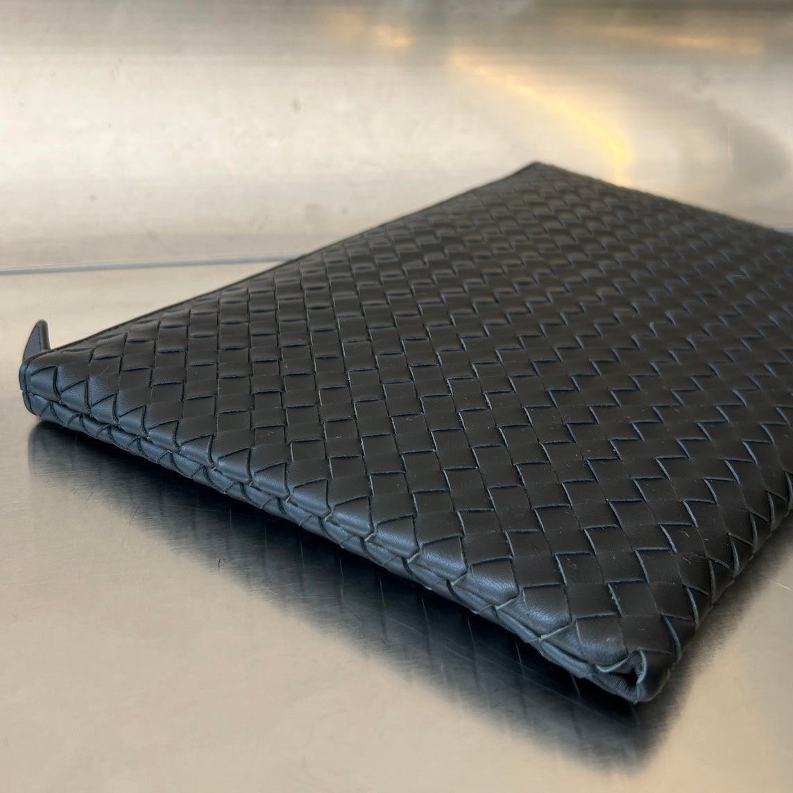 Luxury Bottega Veneta INTRECCIATO 30 IN BLACK LAMBSKIN