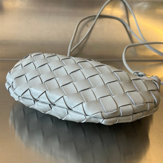 Luxury Bottega Veneta SARDINE 20 WITH CHAIN IN LIGHT GREY LAMBSKIN