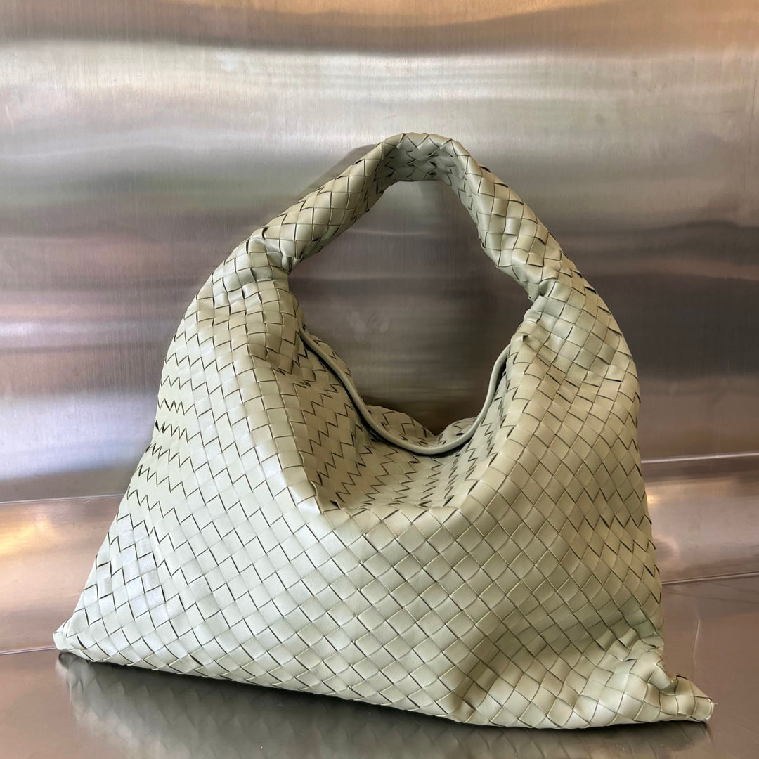 Luxury Bottega Veneta LARGE HOP 54 IN SARDINE GREY LAMBSKIN