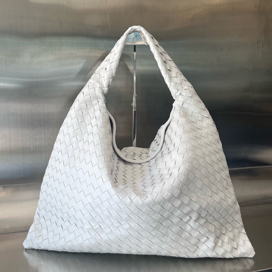 Luxury Bottega Veneta LARGE HOP 54 IN WHITE LAMBSKIN