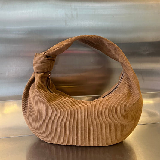 Luxury Bottega Veneta SMALL JODIE 48 BROWN CORDUROY FABRIC