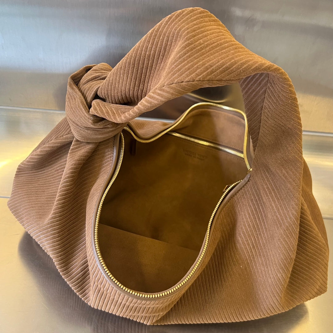 Luxury Bottega Veneta SMALL JODIE 48 BROWN CORDUROY FABRIC