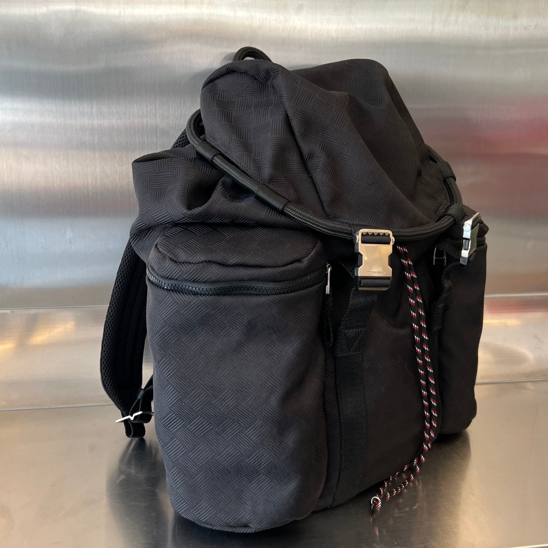 Luxury Bottega Veneta ALTO 42 BACKPACK IN BLACK FABRIC