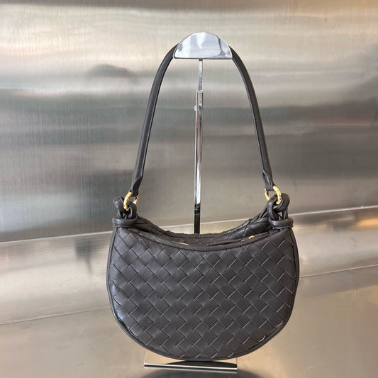 Luxury Bottega Veneta MEDIUM GEMELLI 36 CHOCOLATE LAMBSKIN