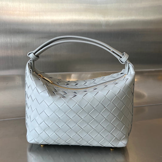 Luxury Bottega Veneta WALLACE 22 BAG IN GREY CALFSKIN
