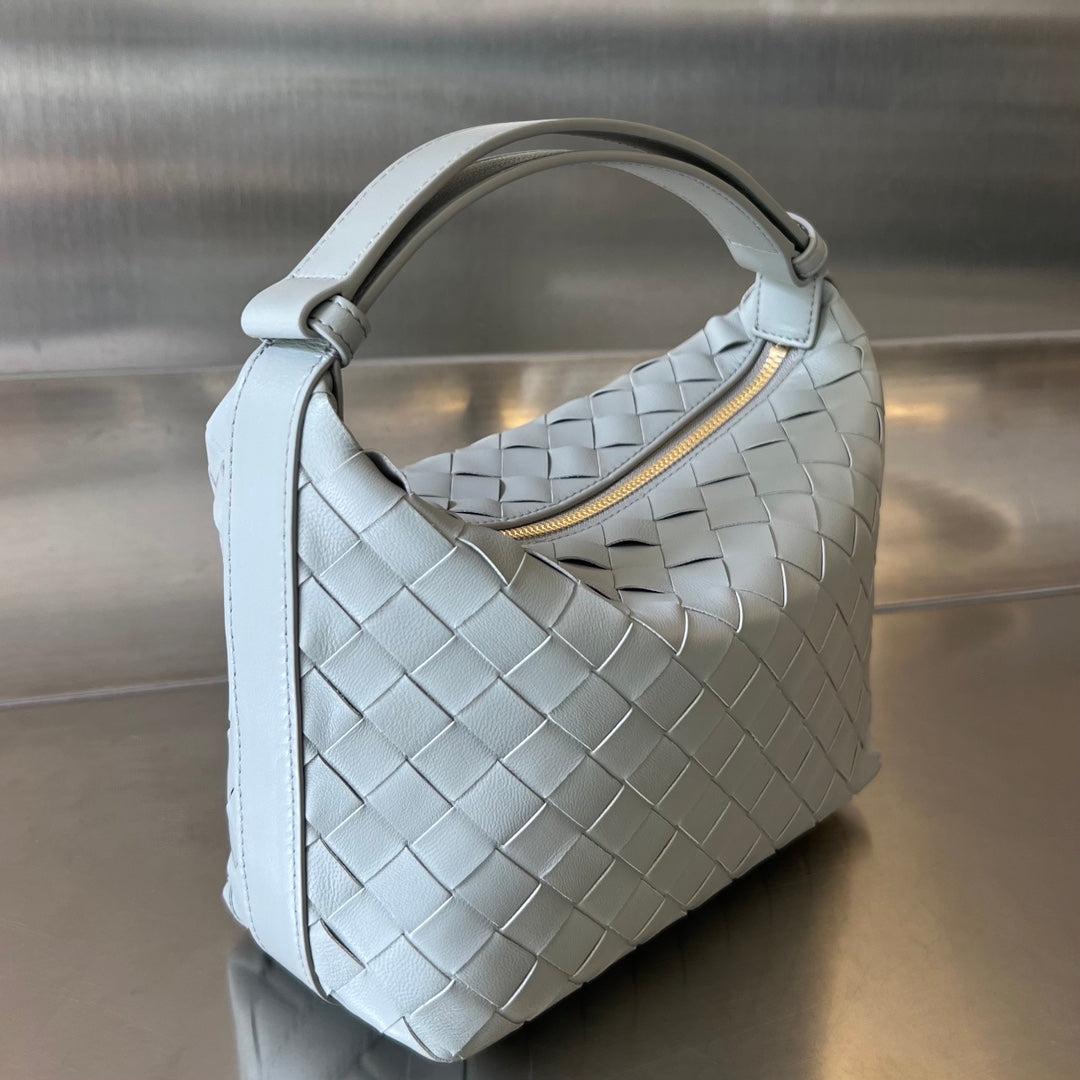 Luxury Bottega Veneta WALLACE 22 BAG IN GREY CALFSKIN