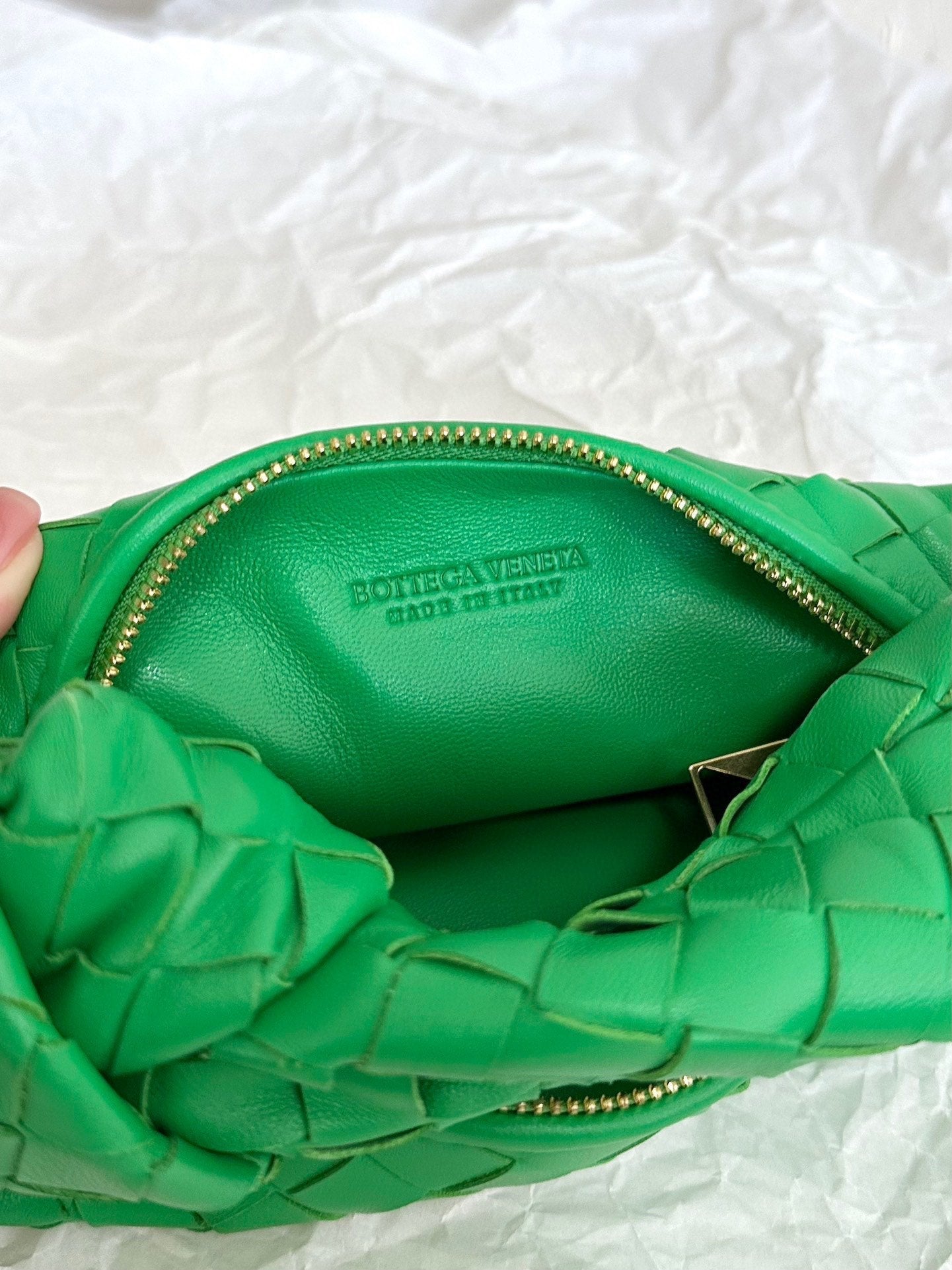 Luxury Bottega Veneta mini jodie 28 green lambskin
