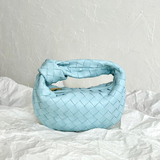 Luxury Bottega Veneta mini jodie 28 cloud blue lambskin