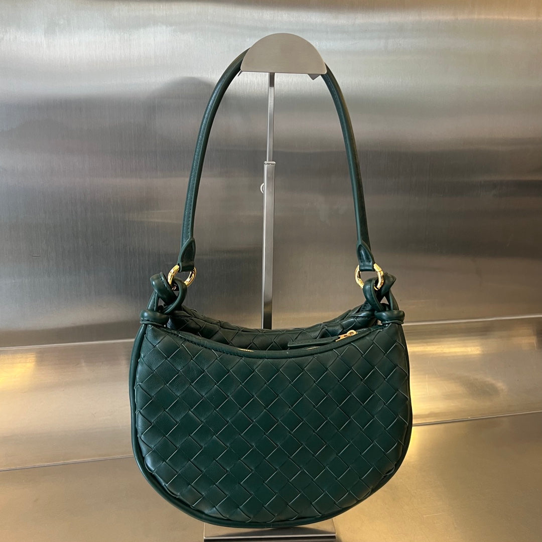 Luxury Bottega Veneta SMALL GEMELLI 24 IN DARK GREEN LAMBSKIN
