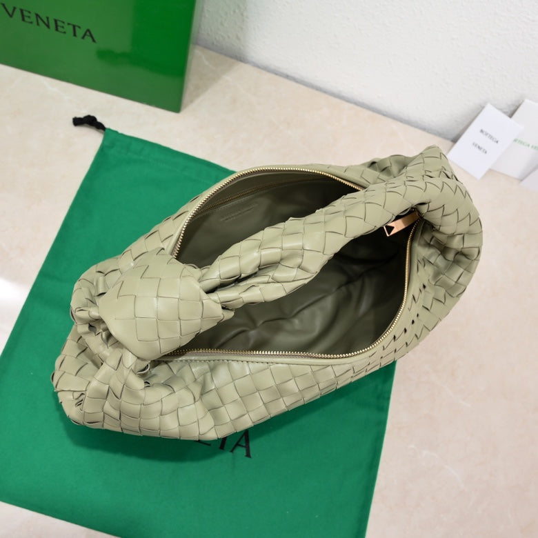 Luxury Bottega Veneta small jodie 48 light green lambskin