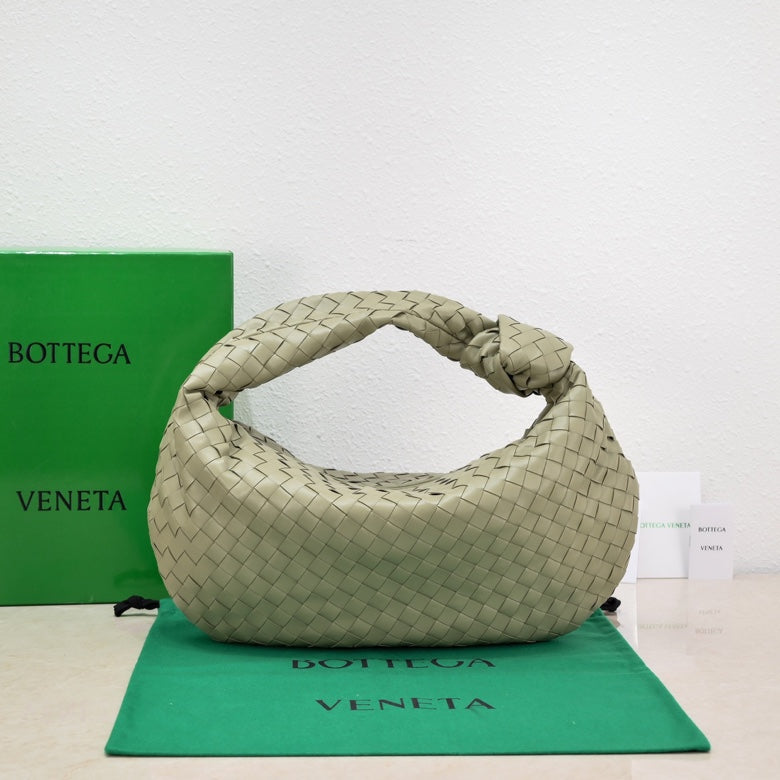 Luxury Bottega Veneta small jodie 48 light green lambskin