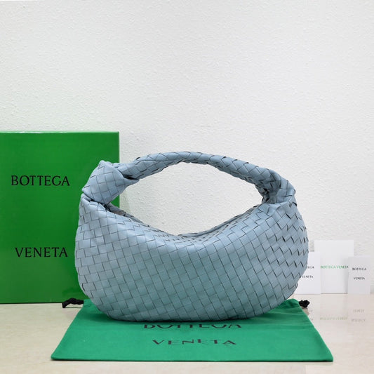 Luxury Bottega Veneta small jodie 48 cloud blue lambskin