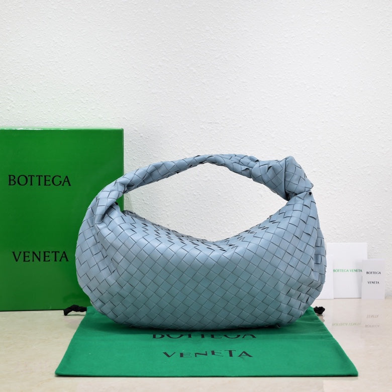 Luxury Bottega Veneta small jodie 48 cloud blue lambskin