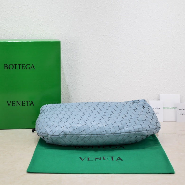Luxury Bottega Veneta small jodie 48 cloud blue lambskin