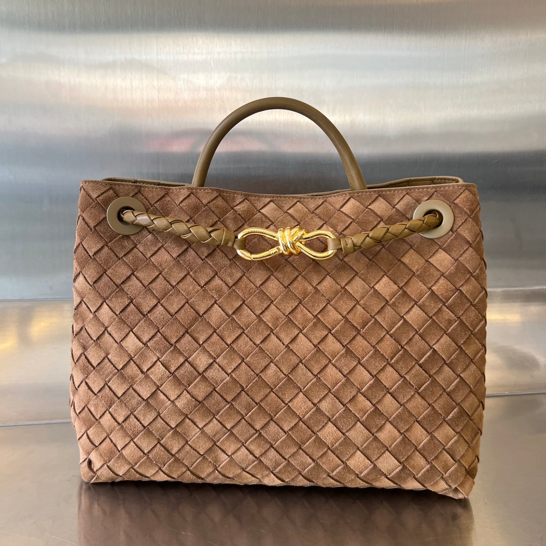 Luxury Bottega Veneta bv medium andiamo 32 brown suede