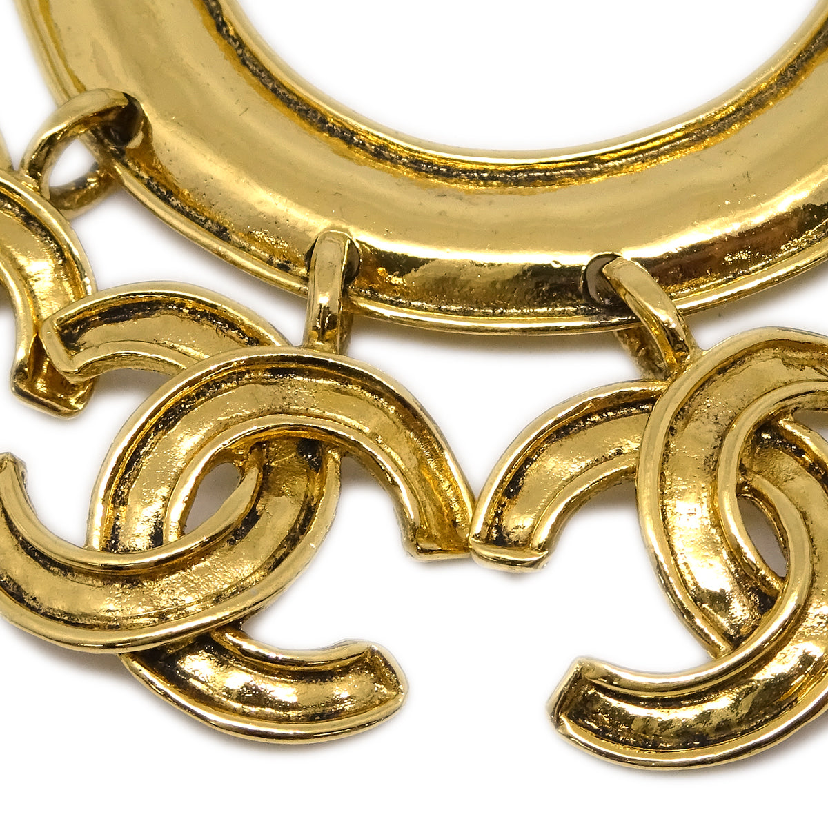 Luxury Chanel Fringe Brooch Pin Gold 94P