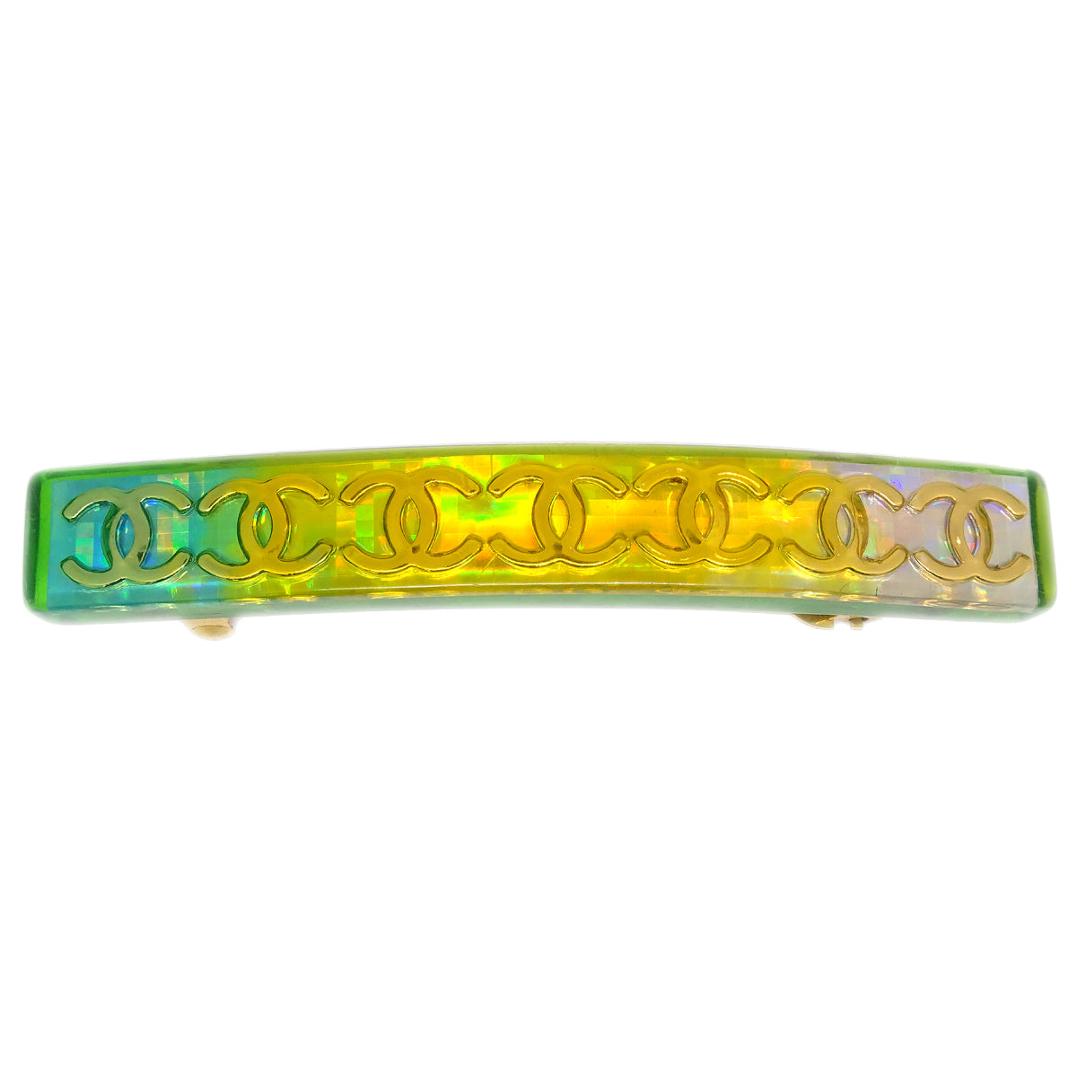 Luxury Chanel Hair Clip Hairpin Barrette Yellow 61