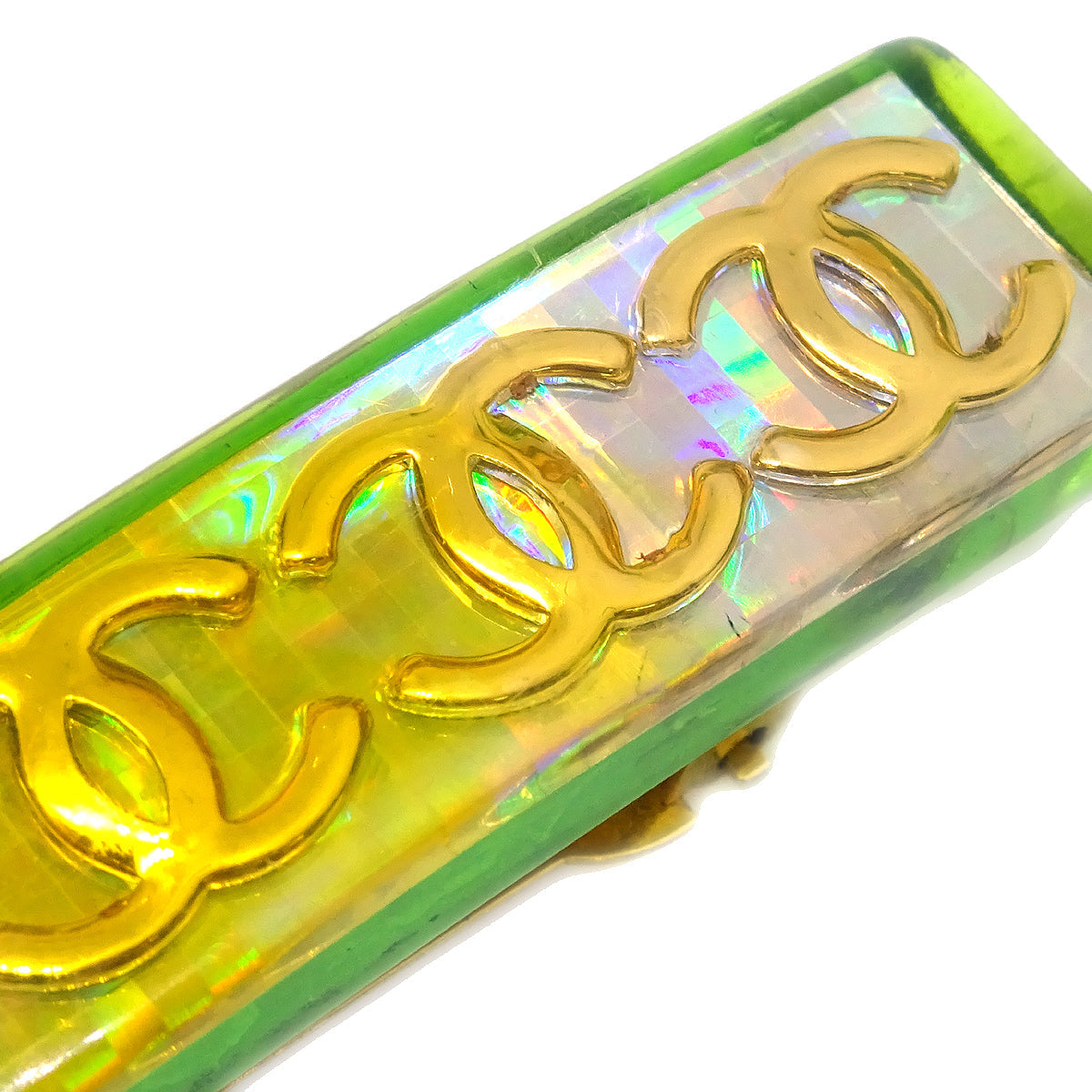 Luxury Chanel Hair Clip Hairpin Barrette Yellow 61