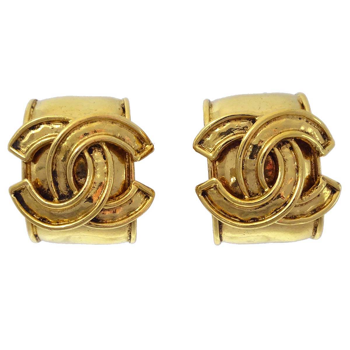 Luxury Chanel Earrings Clip-On Gold 94P