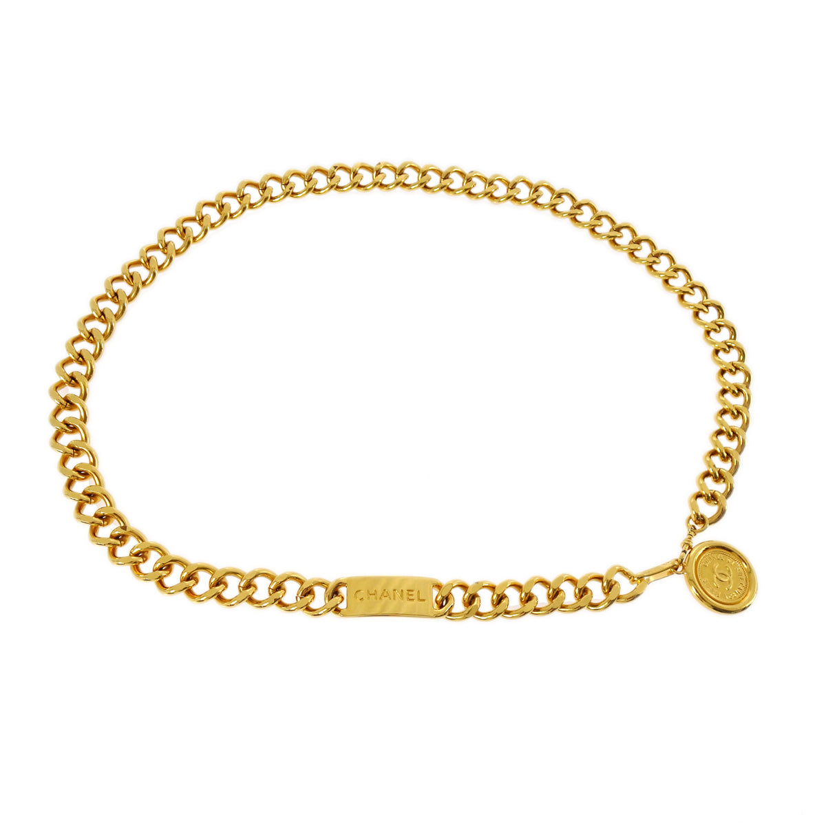 Luxury Chanel Medallion Chain Belt Small New
