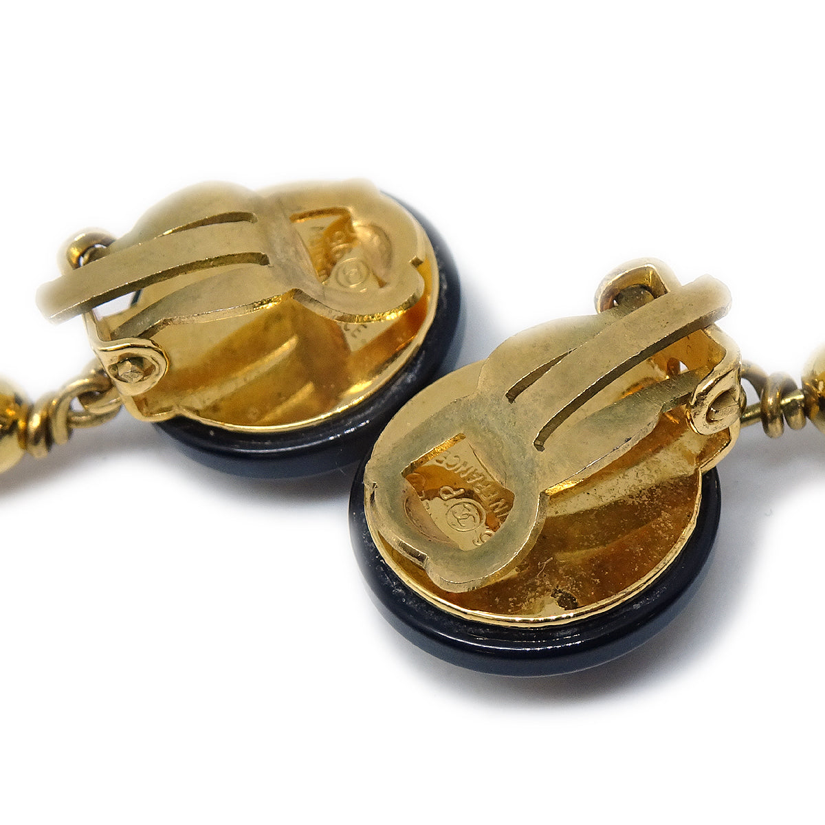 Luxury Chanel Artificial Pearl Dangle Earrings Clip-On 96P