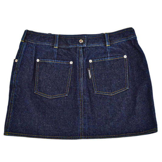 Luxury Chanel Spring 1996 Denim Skirt #42