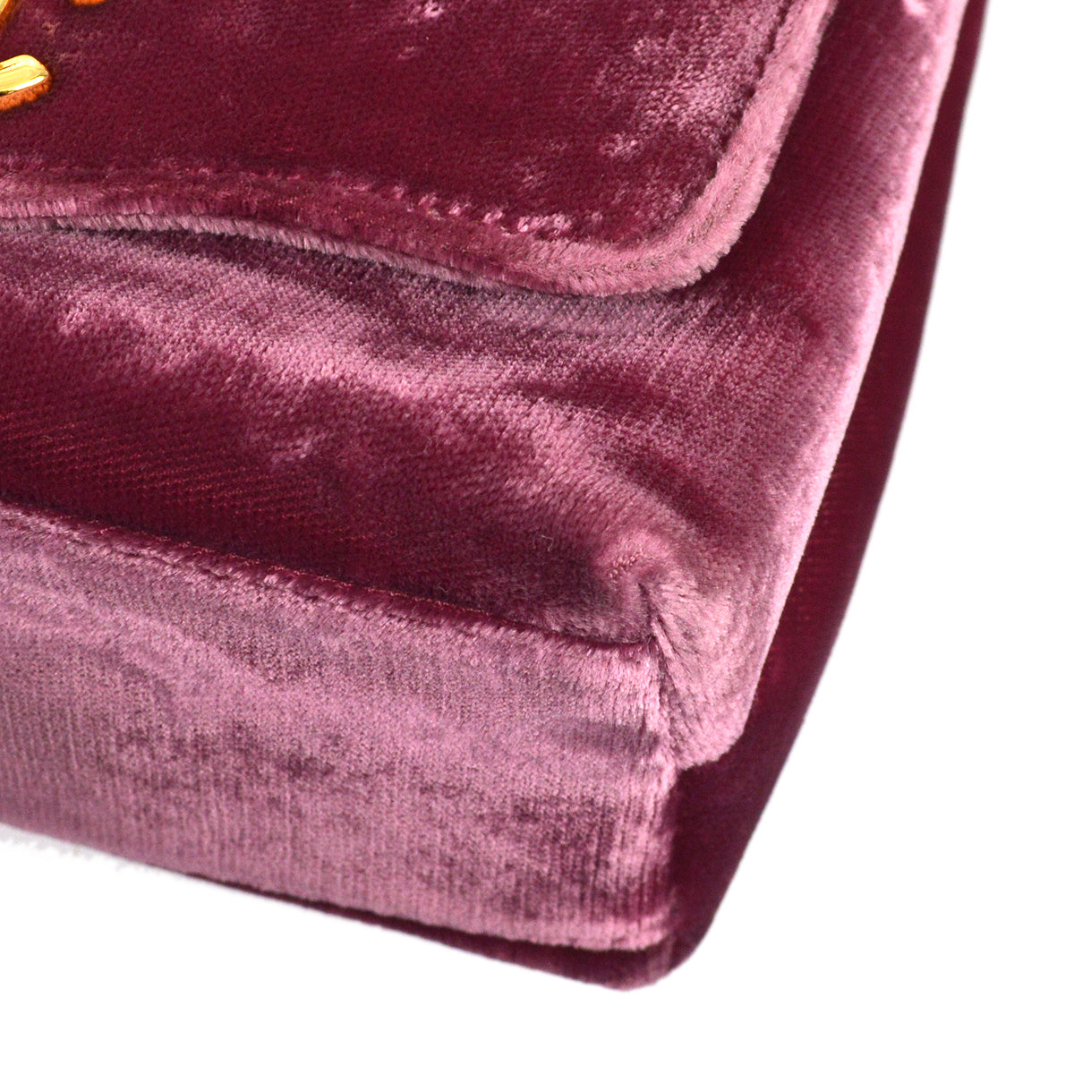 Luxury Chanel 1994-1996 Pink Velvet Evening Bag