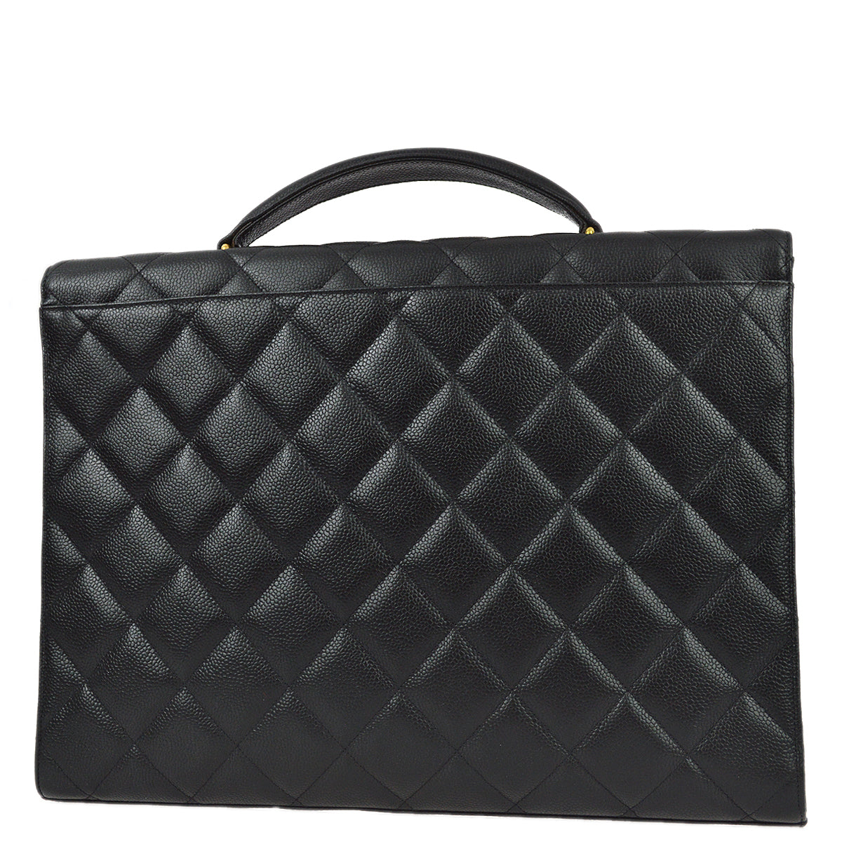 Luxury Chanel 1991-1994 Black Caviar Briefcase