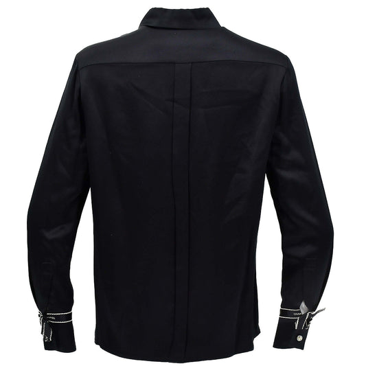 Luxury Chanel Blouse Shirt Black 94A #38