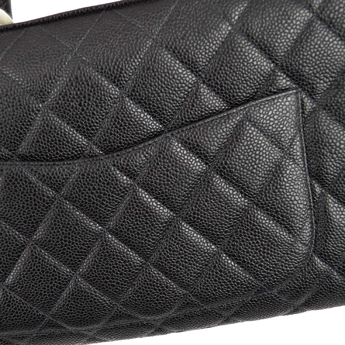 Luxury Chanel 2003-2004 Black Caviar Bowling Bag 37