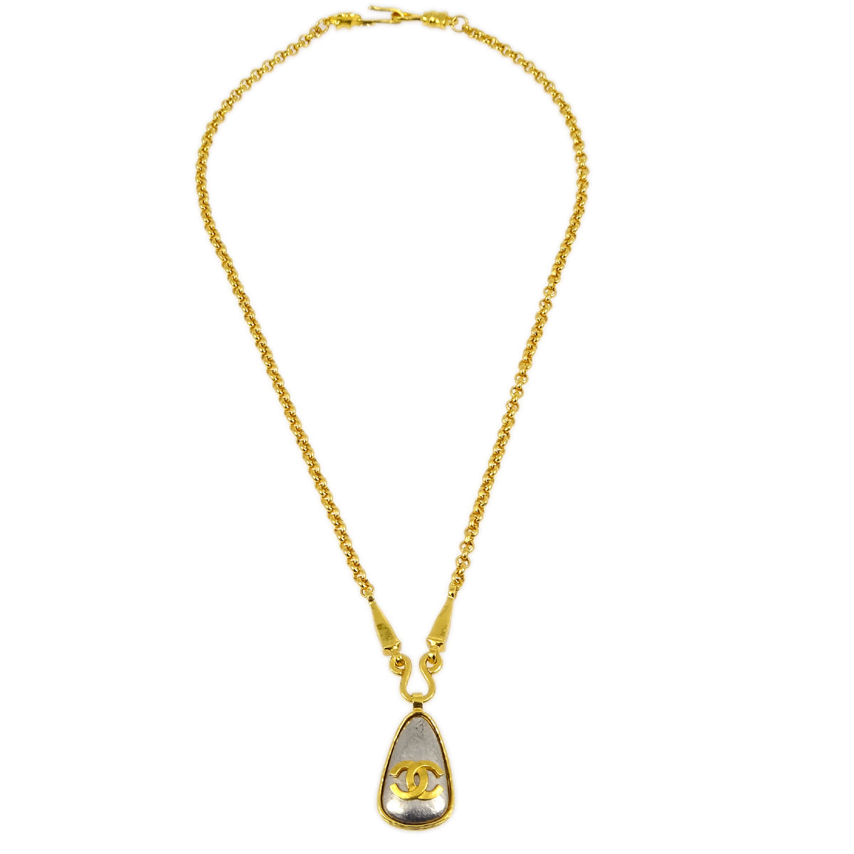 Luxury Chanel Chain Pendant Necklace Gold 97A