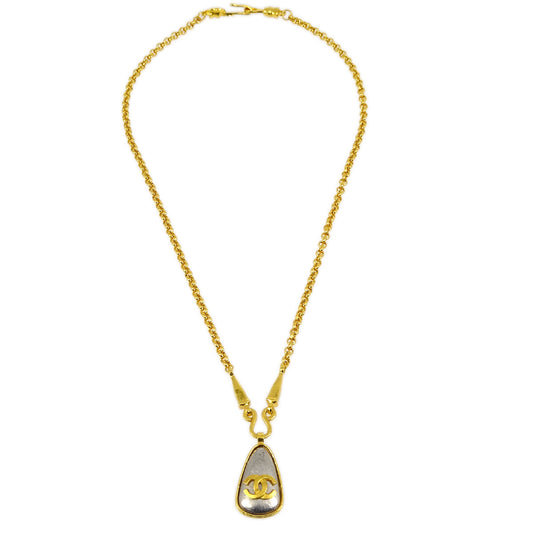 Luxury Chanel Chain Pendant Necklace Gold 97A