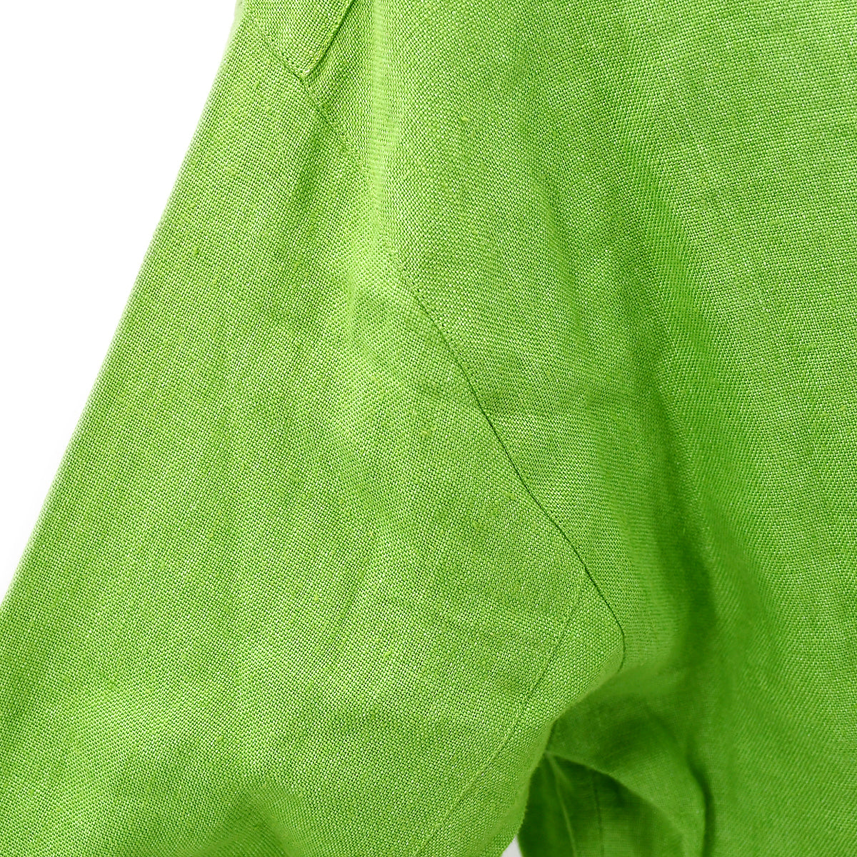 Luxury Chanel Single Breasted Collarless Jacket Green