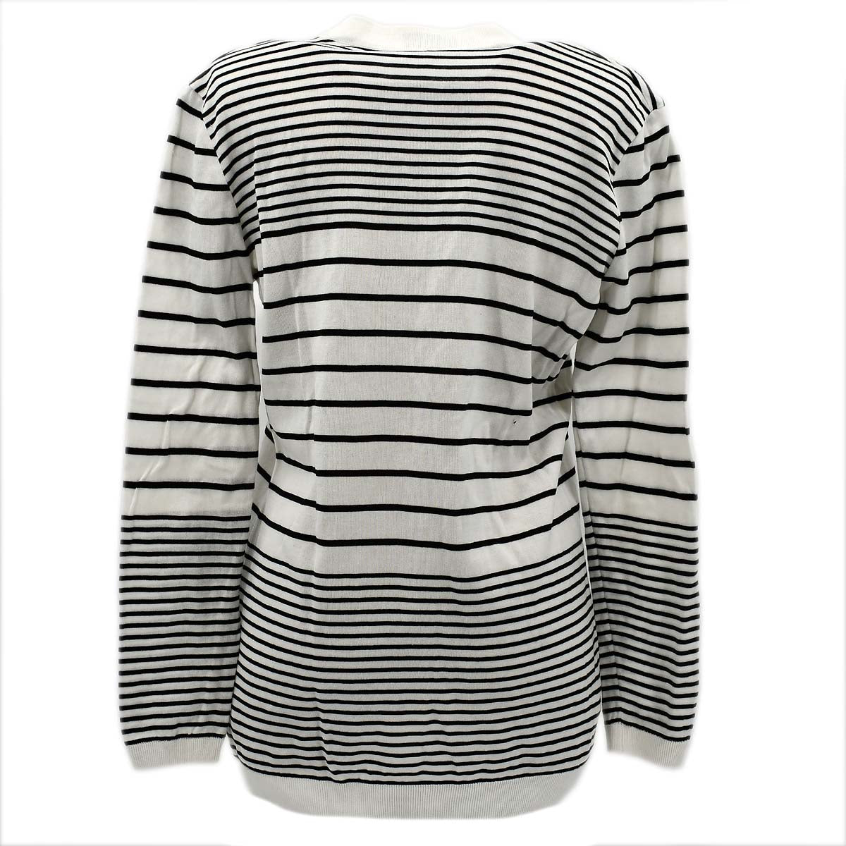 Luxury Chanel Cardigan White Black #40