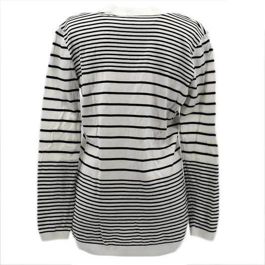 Luxury Chanel Cardigan White Black #40