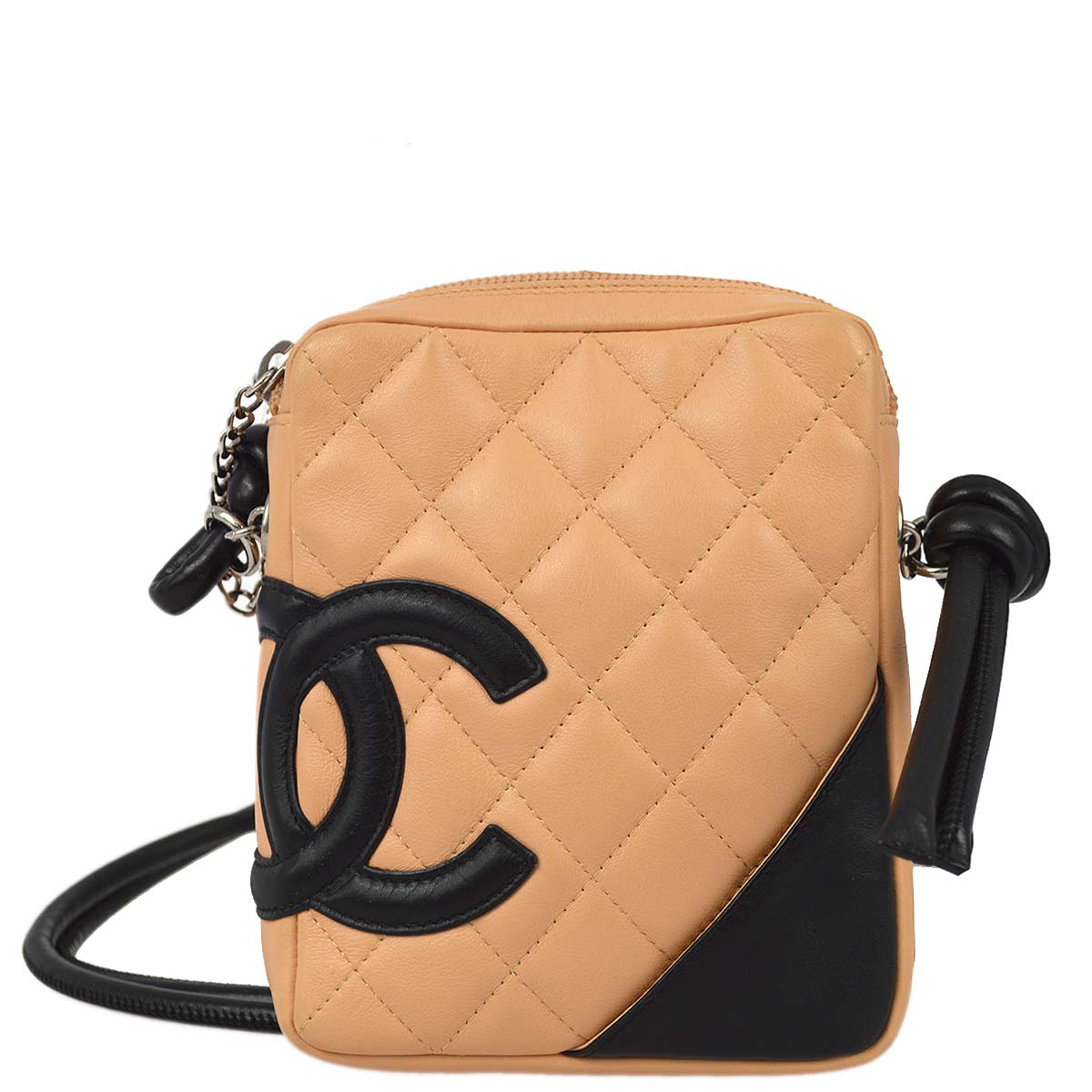 Luxury Chanel 2003-2004 Beige Calfskin Cambon Ligne Shoulder Bag