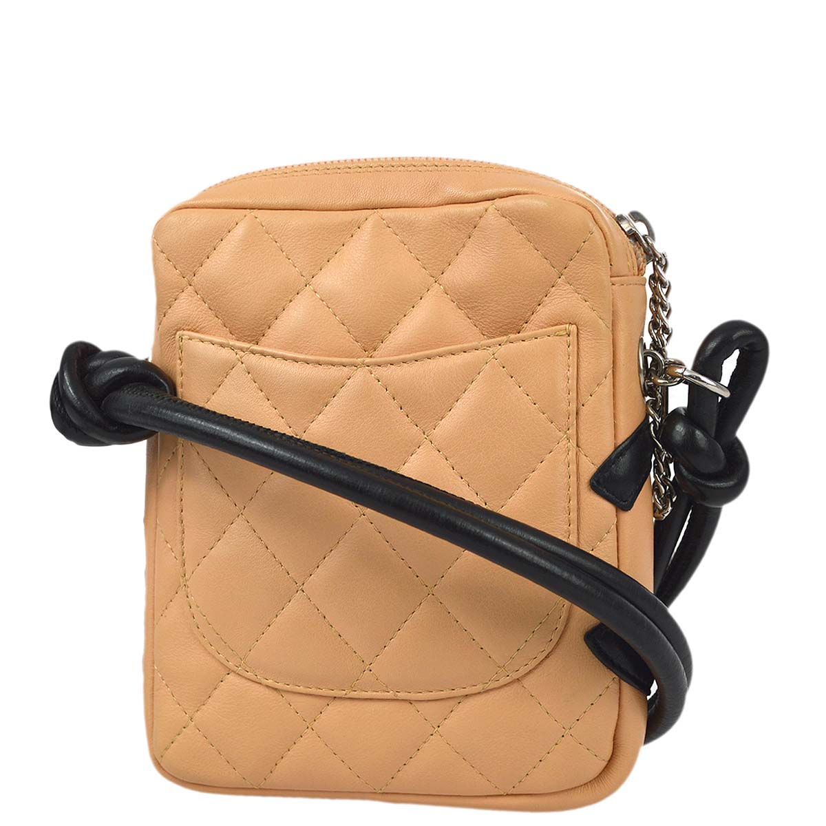 Luxury Chanel 2003-2004 Beige Calfskin Cambon Ligne Shoulder Bag