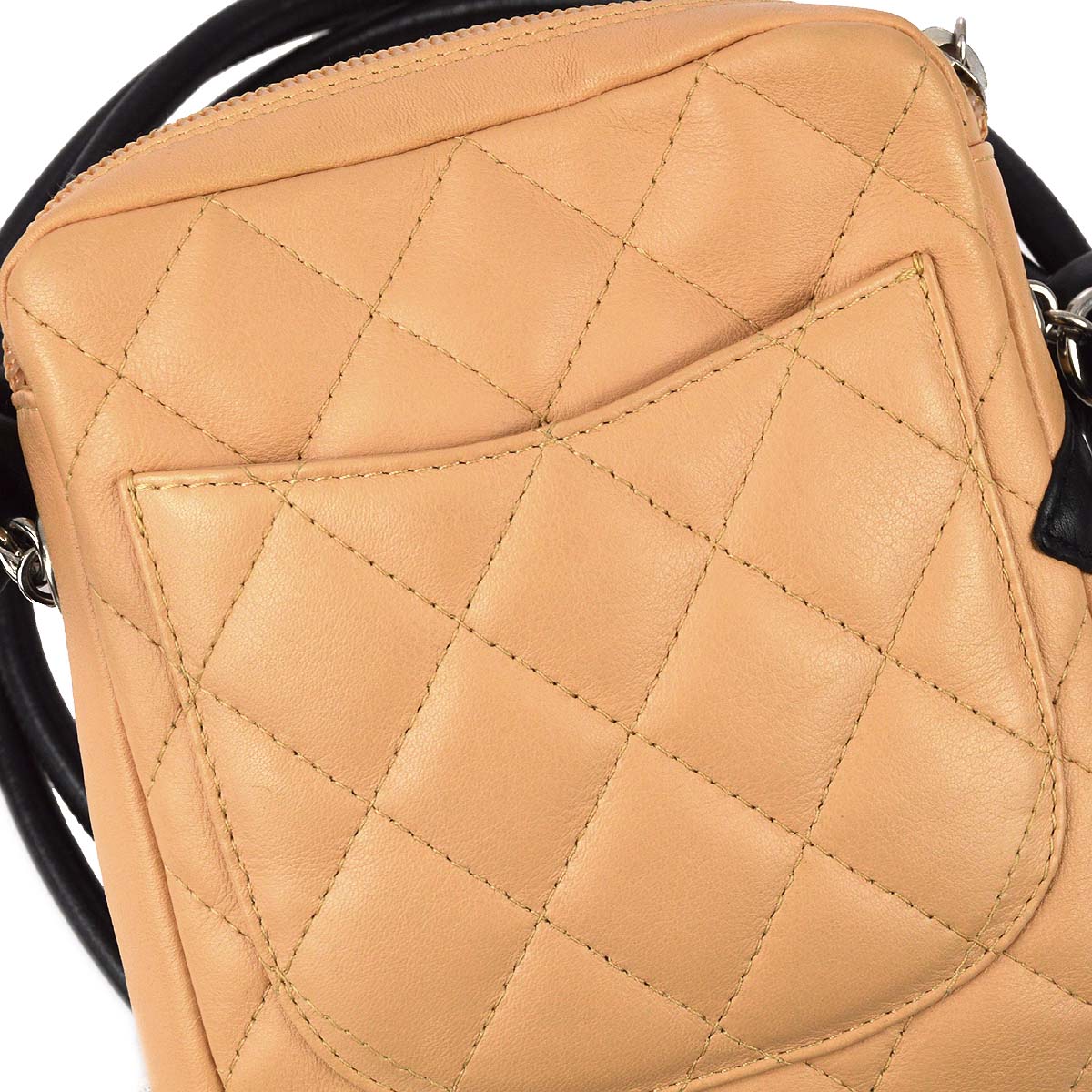 Luxury Chanel 2003-2004 Beige Calfskin Cambon Ligne Shoulder Bag