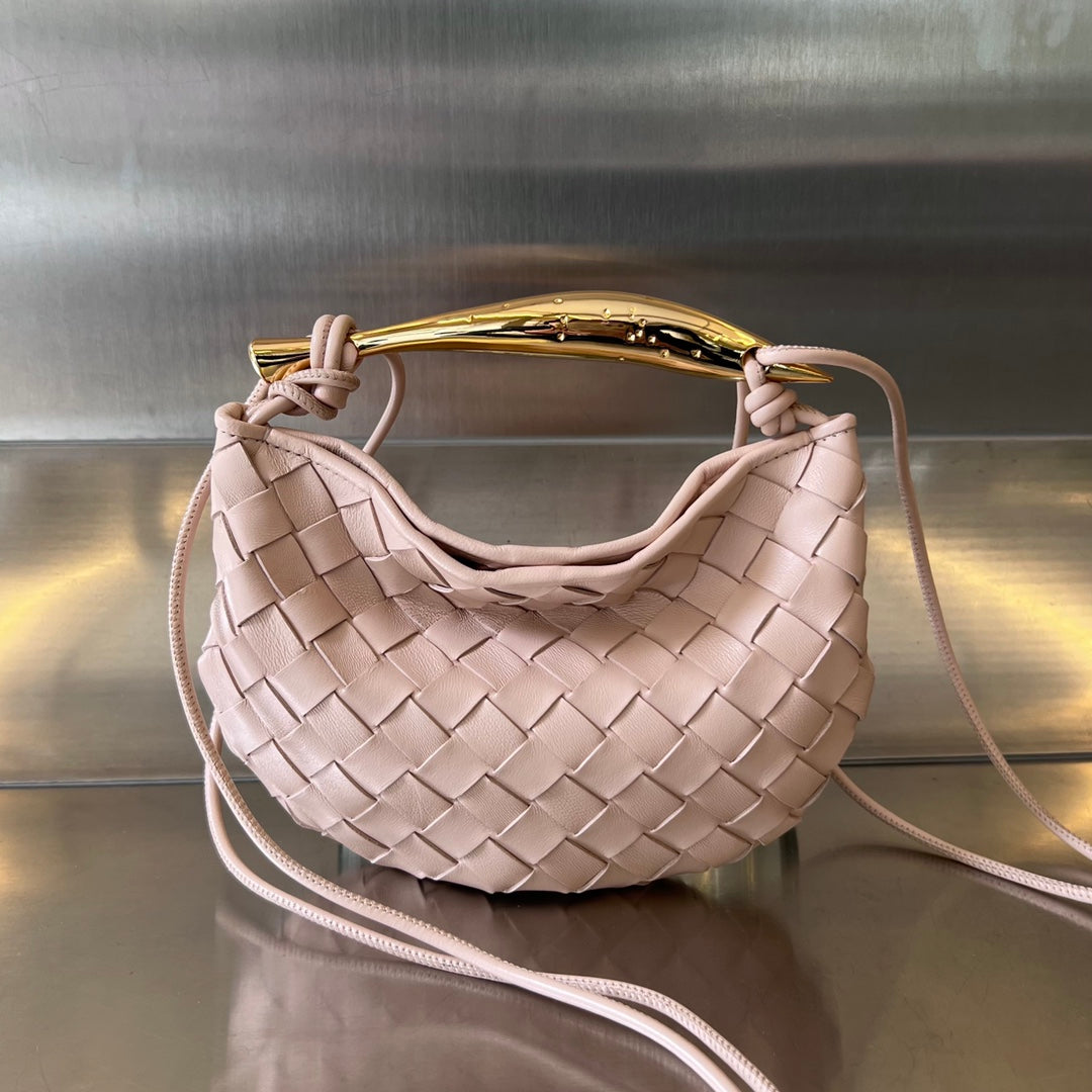 Luxury Bottega Veneta SARDINE 20 WITH CHAIN IN LIGHT PINK LAMBSKIN