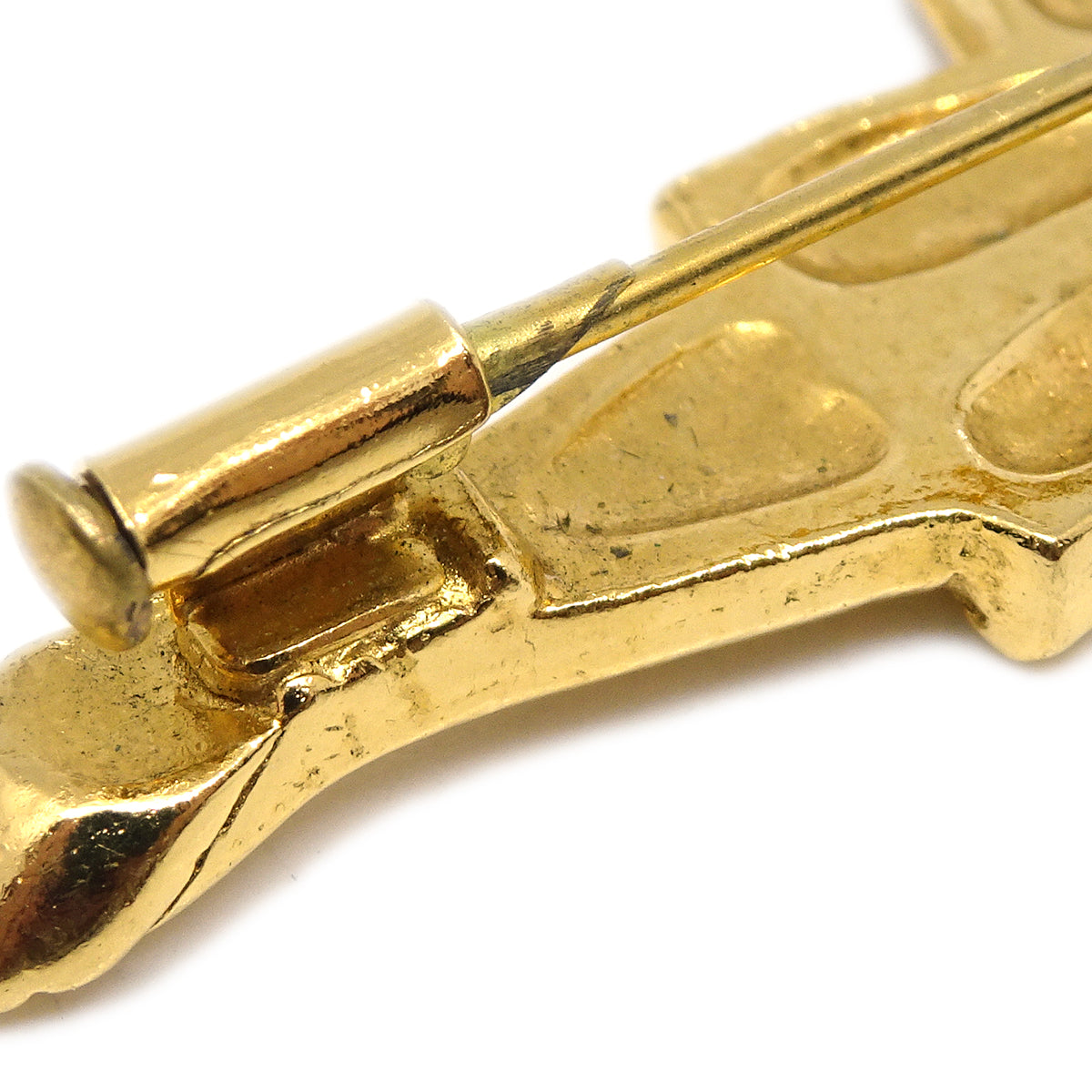 Luxury Chanel Mademoiselle Brooch Pin Corsage Gold