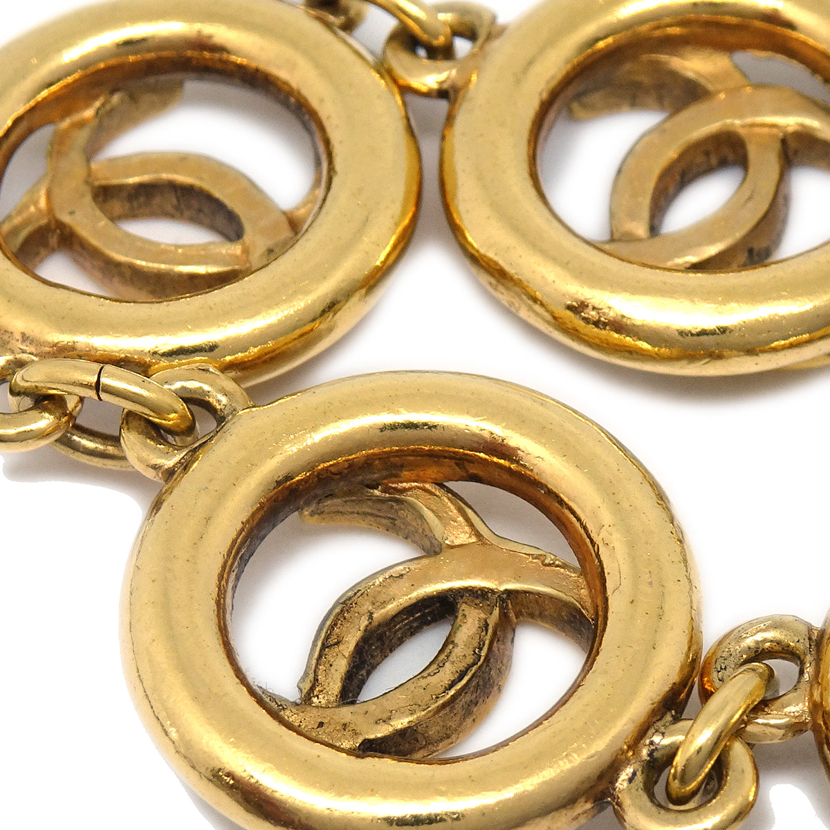 Luxury Chanel CC Bracelet Gold 1983