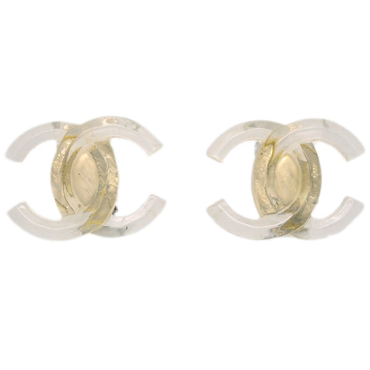 Luxury Chanel CC Earrings Clip-On Clear 02P