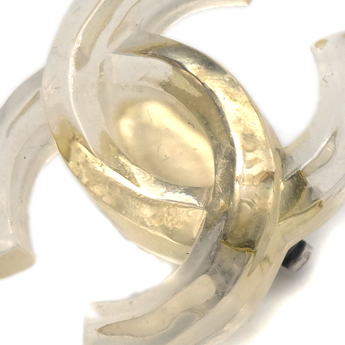 Luxury Chanel CC Earrings Clip-On Clear 02P