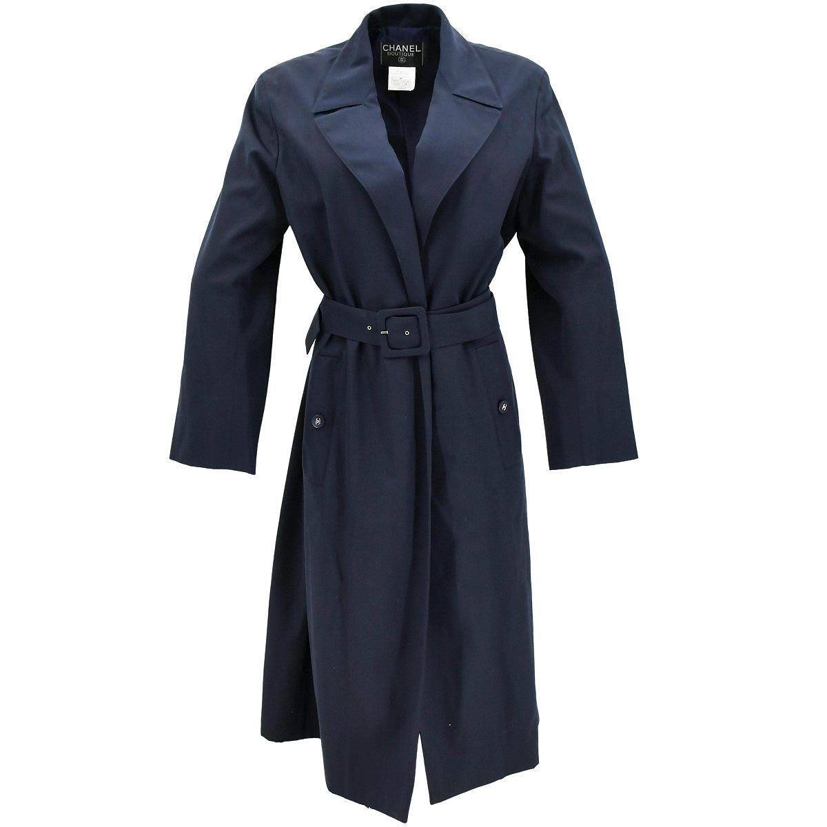 Luxury Chanel Coat Navy 96P #38
