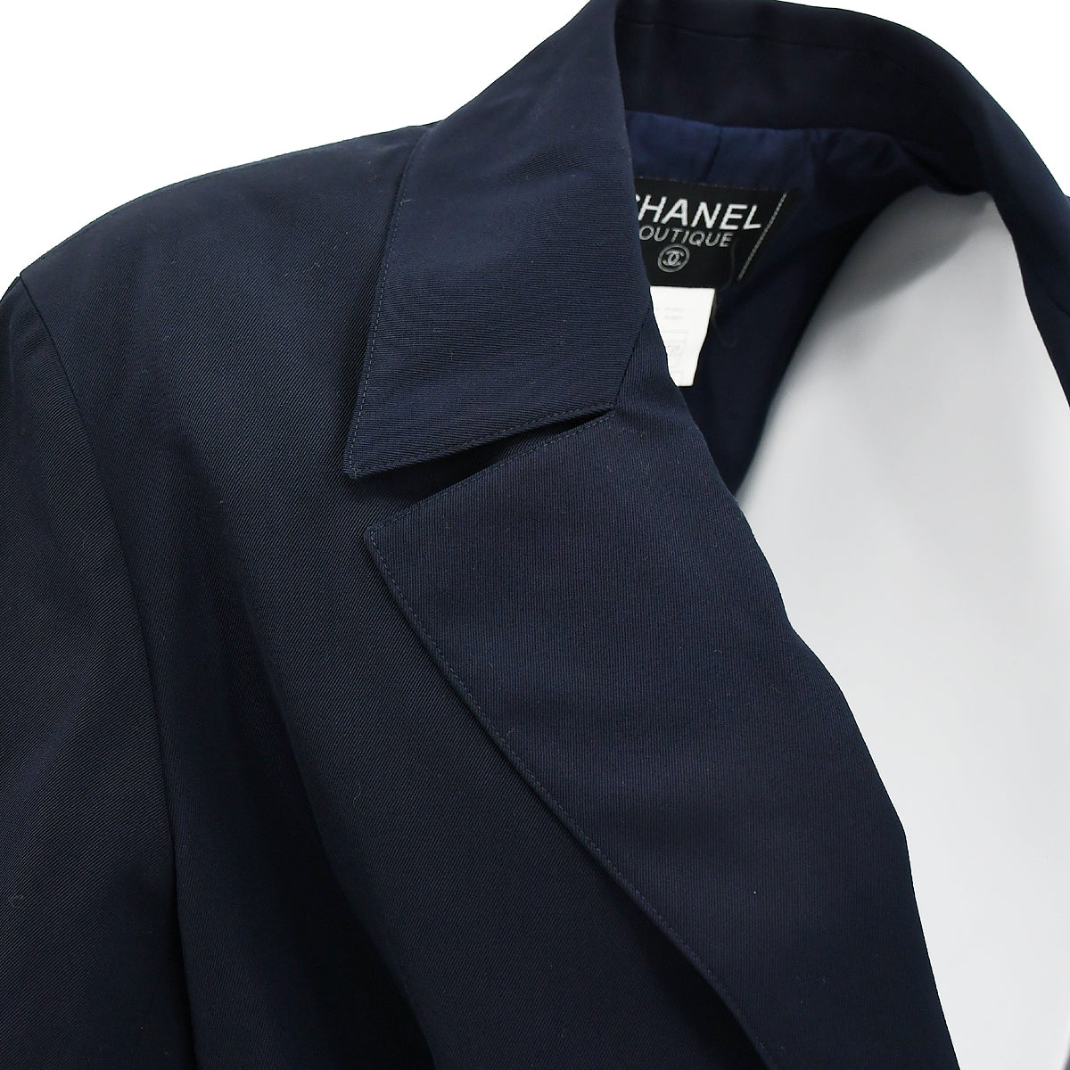 Luxury Chanel Coat Navy 96P #38