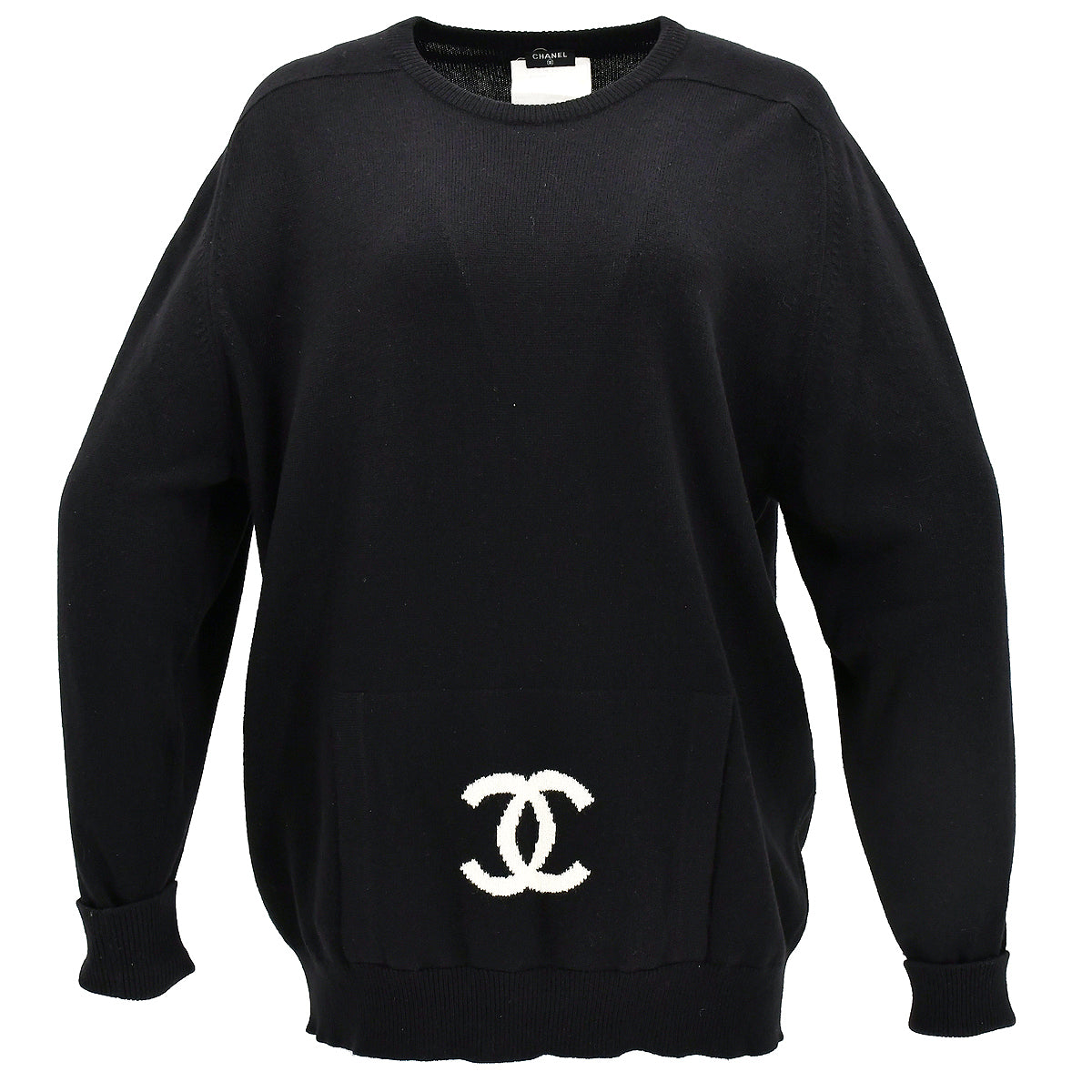 Luxury Chanel Fall 1994 CC logo cashmere jumper