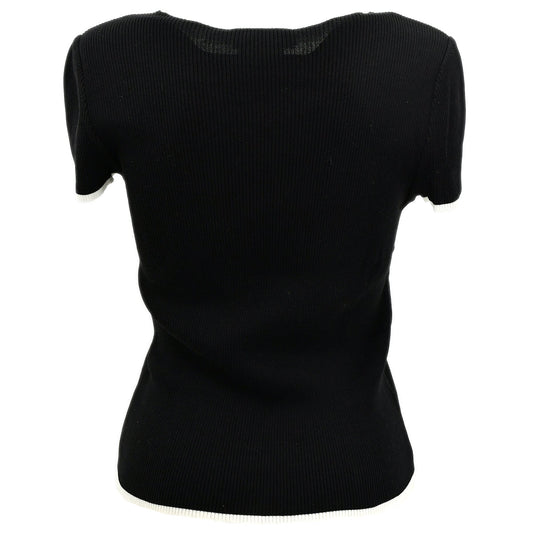 Luxury Chanel Spring 1995 T-shirt Black 95P #42