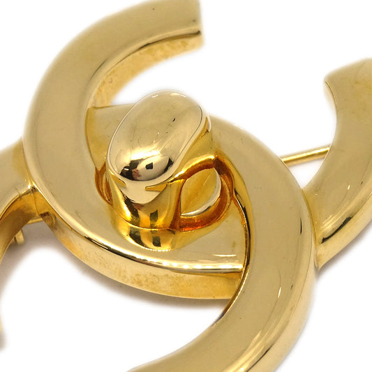 Luxury Chanel CC Brooch Pin Gold 96A